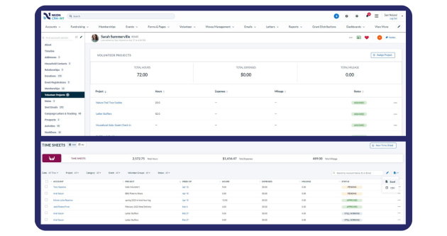 Neon CRM Demo A Glimpse Inside